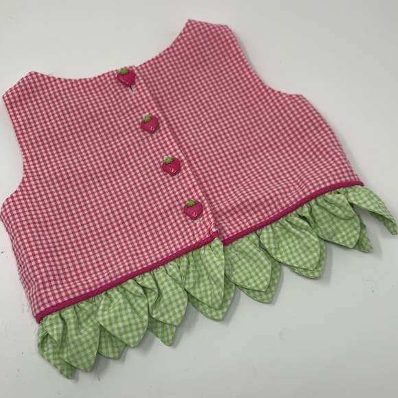 Austin & Ashley Pink & Green Plaid Strawberry Top - Picture 6 of 6
